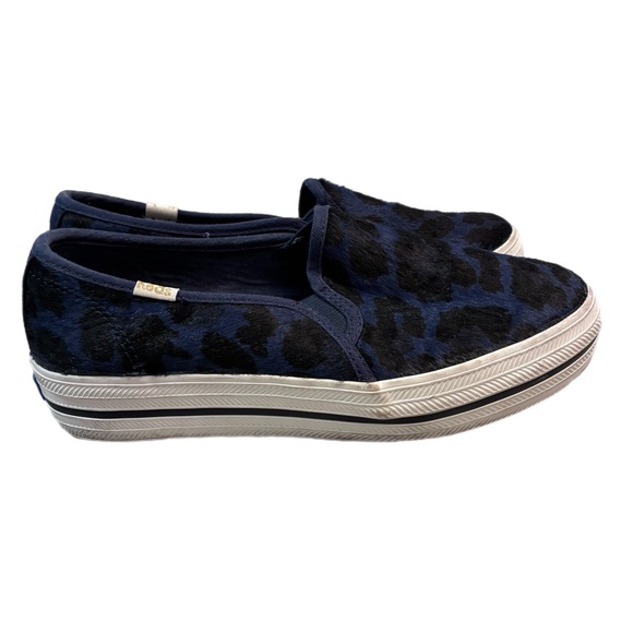 kate spade keds Navy & Black Leopard Slip-On Sneakers - Picture 3 of 5